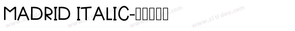 Madrid Italic字体转换